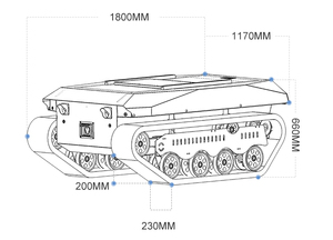 多機能<span class=keywords><strong>RC</strong></span>ラバートラック足回りロボットプラットフォームスマートロボットラバートラックシャーシタンクシャーシ - Product Image 3