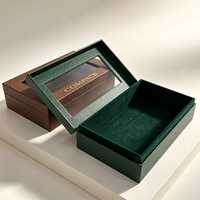Boîtes cadeaux en cuir rigide de luxe sur mesure avec panneaux en PVC, idéales pour le rangement et la présentation de montres