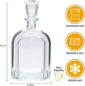 Ensemble de <span class=keywords><strong>carafe</strong></span> à whisky en cristal de luxe de 1050 ml avec bouchon en verre, <span class=keywords><strong>carafe</strong></span> à bourbon, à scotch, à vin, distributeur de liqueur pour homme, cadeau, articles de bar - Product Image 2