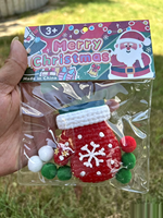 Jouet promotionnel de Noël à remontée lente, jouet anti-stress en forme de gant du Père Noël, jouet à presser pour enfants