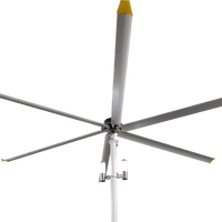 Industrieller Axialventilator mit Touch-Steuerung, 380V, Aluminiumlegierungsflügel, Kugellager, Deckenventilator, 24 Fuß Flügeldurchmesser, 6 Flügel, 38dB