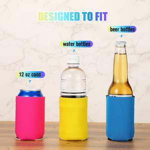 Mangas enfriadoras de latas de cerveza, Enfriador de bebidas reutilizable con aislamiento suave, mangas enfriadoras de latas de sublimación plegables a granel para fiesta de boda - Product Image 2