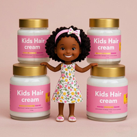 Krim Penata Rambut Keriting Alami untuk Wanita Kulit Hitam dan Anak-Anak, Melembapkan dan Menghilangkan Rambut Kusut