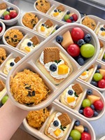Boîte à lunch jetable ovale en pulpe de bagasse, écologique, biodégradable, recyclable, avec couvercle, capacité 1000 ml, pour plats à emporter