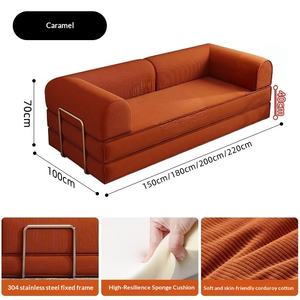 <span class=keywords><strong>Canapé</strong></span> deux places en ligne droite, style vintage, salon, pliable, double usage, <span class=keywords><strong>canapé</strong></span>-lit Teddy, tissu compressé, amovible - Product Image 6