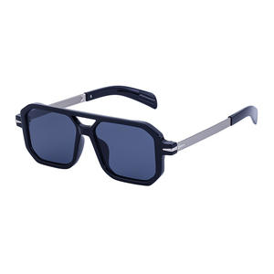 Lunettes de soleil rétro à monture carrée pour hommes, verres PC UV400, monture noire, protection pour la pêche en plein air et la conduite - Product Image 4