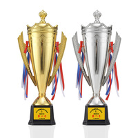 Trophées sportifs créatifs en plastique pour la compétition de football et de basketball, vente en gros d'usine, nouveaux modèles, pour cadeaux de bienvenue