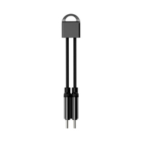 Desain Gantungan Kunci SDL Private Mold 2-in-1, Kabel Mini 8cm Tipe C dari Zinc Alloy, Kabel Pengisian Cepat Male ke C, Kabel Data OTG Pengisian Cepat