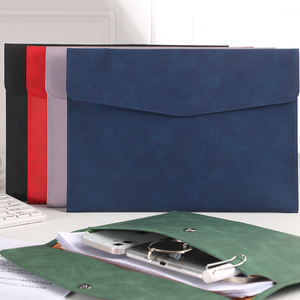 Tùy chỉnh PU da túi tài liệu kinh doanh không thấm nước tài liệu chủ công suất lớn lưu trữ tập tin trường hợp - Product Image 1