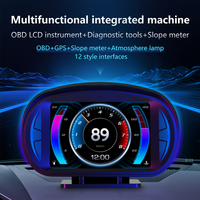 Compteur OBD Original WiiYii P2 HUD + GPS + pente + outils de diagnostic système 4 en 1 OBD2 compteur numérique intelligent