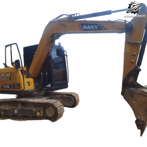 Excavadora de cadenas usada SANY 75, de segunda mano, marca original china, excavadora de cadenas pequeña de 7.5 toneladas, excavadora usada. - Product Image 1