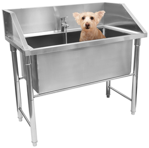 Bañera de aseo para perros de calidad superior, estación de baño para mascotas de acero inoxidable - Product Image 3