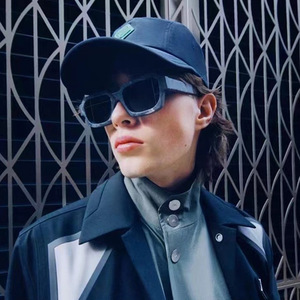 Gafas de Sol Cuadradas Punk Lmamba 2784 para Hombre, Gafas de Sol Rectangulares Retro de Marca de Lujo 2024 para Mujer, Montura Gruesa, Lentes Personalizadas - Product Image 3