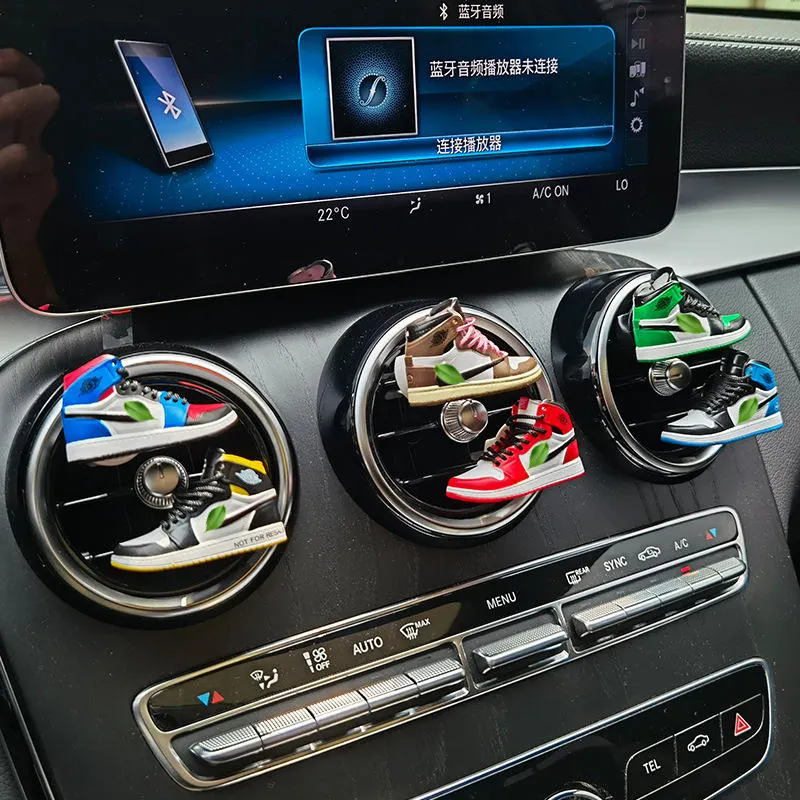 Creative Basketball Shoe Model Car Perfume Air Outlet Cartoon Auto Interior Conditioner Durable Fragrance Accessories