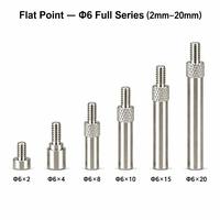 Pointe plate en acier inoxydable trempé, filetage M2.5, SD6.0X2, dimensions personnalisées disponibles sur base de dessins