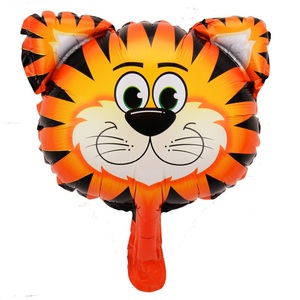 Nuevo Globo de Aluminio con Forma de Cabeza de Animal (Mono, Tigre, Cebra) de 22 Pulgadas, Certificado EN71, Individual, para Fiestas de Navidad - Product Image 2