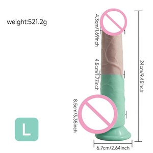 Nuovi genitali maschili artificiali Color-block masturbazione femminile simulazione Dildo realistici pene prodotti per adulti - Product Image 5