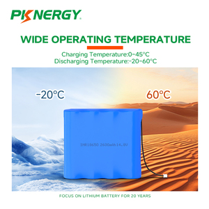 Bateria Recarregável de Íon de Lítio de Ciclo Profundo Personalizada 2.5Ah 3.4Ah 18650 4S1P 14.8V 3400mAh com Conector - Product Image 5