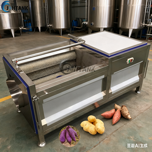 Automatische Obst-und Gemüses chäl maschine Karotten Ingwers chäler mit Photo Line Brush Roller Wash & Clean Pump Core Components - Product Image 2