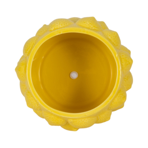 Vaso per Fiori in Ceramica Gialla, Decorazione per Interni ed Esterni, Stile Moderno, Dimensioni Ridotte - Product Image 5