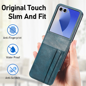 เคสหนังคุณภาพสูงสำหรับ Samsung <span class=keywords><strong>Z</strong></span> <span class=keywords><strong>Flip</strong></span> 7 7 FE 6 5 <span class=keywords><strong>4</strong></span> พร้อมช่องใส่บัตรและกระเป๋า - Product Image 3