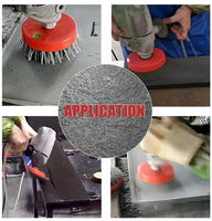 Brosses filetées M14 4 en 100mm Perceuse Outils rotatifs Élimination de la rouille Brosse de polissage abrasive Nettoyage Polissage Brosse d'antiquité