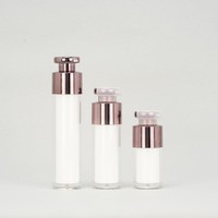 Flacon de sérum sans air pas cher de 15 ml, 30 ml, 50 ml, en plastique PP, emballage cosmétique vide, flacon de crème sans air avec pompe