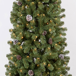 Lápiz Árbol de Navidad Artificial Preiluminado Navidad Real Touch 7.5ft Árbol Decoración interior y exterior con soporte de metal - Product Image 3