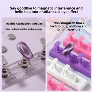 Support en plastique pour faux <span class=keywords><strong>ongles</strong></span> en forme de cœur, inspiré du Mochi Dopamine, non magnétique, outil de pratique DIY pour débutants, pas cher - Product Image 3