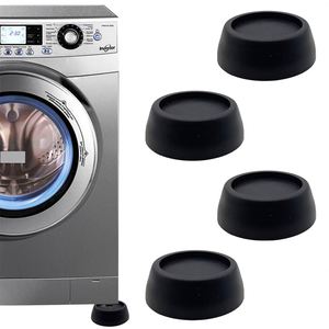 Supports anti-vibration pour machine à laver, pieds antidérapants pour les pieds de la machine à laver, 4 pièces, coussin anti-choc blanc - Product Image 2