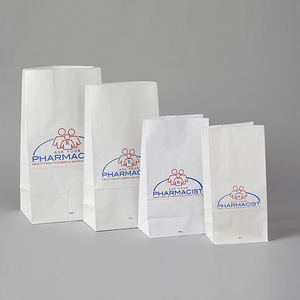 Tablero <span class=keywords><strong>de</strong></span> comida Kraft Dubai 120gsm 250gsm laminado mate 200gsm RX píldora medicina <span class=keywords><strong>Hospital</strong></span> bolsa <span class=keywords><strong>de</strong></span> papel con mango retorcido en Sri Lanka - Product Image 5