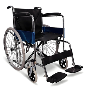 Fauteuil roulant manuel facile à manipuler, pliable, portable, avec siège de toilette, pour personnes âgées et handicapées - Product Image 2