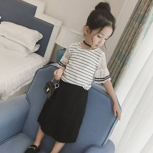 Produits en vogue tendance Hauts décontractés d'été de Nice pour filles avec manches à volants en <span class=keywords><strong>lave</strong></span> - Product Image 4