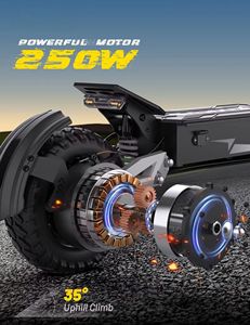 18Ah T10พับได้เร็วสกู๊ตเตอร์ไฟฟ้าสเก็ตบอร์ดสำหรับผู้ใหญ่ T10 monopattino elettrico - Product Image 3