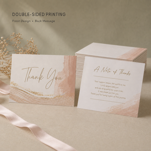 Biglietti di ringraziamento personalizzati con lamina d'oro, design elegante a pennello, fai da te, per apprezzamento ordini e branding - Product Image 4