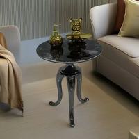 Best-seller Table basse moderne en marbre avec base en métal Mobilier élégant pour restaurants écoles hôtels Europe America's Choice