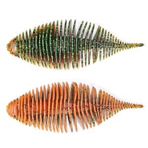 Lutac 75 मिमी/7.1 ग्राम पिनहेड-पूंछ वाले चापलूसी धीमी गति से डूबने वाले पानी नरम मछली पकड़ने वाले नए उत्पाद रंगीन बायोनिक लार्जेमाउथ बास - Product Image 5