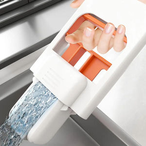 Serpillère de bureau mini pliable en gros, portable, auto-essorage par système de poussée-rétroaction courte, pour nettoyage humide/sec de cuisine - Product Image 5