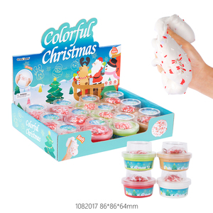 High Quality Colorful Christmas Soft and Stretch Puff <b>Slime</b> Toys for Kids Party - Product Image 3