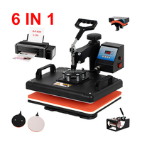 MIDA 6 en 1 Combo sublimación máquinas de prensa de calor 12*15 pulgadas prensa caliente pluma sombrero taza teléfono caso impresora de inyección de tinta Digital