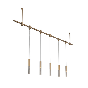 Modern Midcentury Pendant for Bedroom Living Room Kitchen Home Flexible Rotatable <b>Light</b> Head Kit Ceiling Brass Track Lighting - Product Image 2