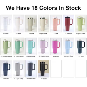 Gobelet isotherme en acier inoxydable de 40 oz, écologique, avec poignée et paille, maintien thermique de 6 à 12 heures, style américain, tasse de voyage - Product Image 6