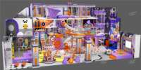Encantadores toboganes Matrix con temática de palacio, diseño personalizado directo de fábrica, laberinto de obstáculos, parque de atracciones interior