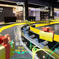 Simulador de Carreras de Realidad Mixta Inmersiva para Niños, Go Kart AR/MR para Zonas de Carreras Infantiles en Interiores y Exteriores