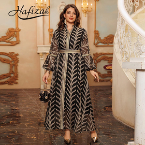 <span class=keywords><strong>Caftano</strong></span> Marocchino di Lusso Ricamato per Donne, Abaya Islamica di Dubai, <span class=keywords><strong>Elegante</strong></span> Abito da Sera per Feste del Ramadan, <span class=keywords><strong>Caftano</strong></span> Mediorientale - Product Image 1