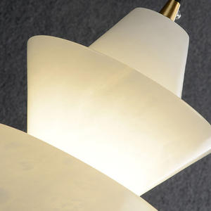 All-Copper Marble Long Pendant <b>Light</b> New Chinese Style Single-Head <b>Small</b> Pendant for Corridors Bars Counters Entryways Bedrooms - Product Image 2