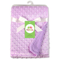 Couverture Bébé Nouveau-né Quatre Saisons en Velours Haricot Double Couche, Couverture de Câlin pour Voiture