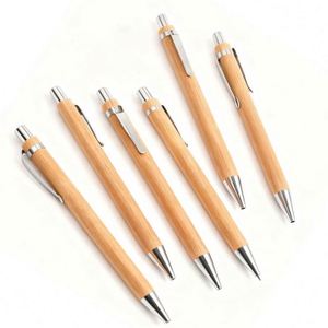 Stylos à bille en bambou avec logo imprimé, pour les activités commerciales d'entreprise, stylos à bille pour la promotion, cadeaux promotionnels personnalisés - Product Image 1
