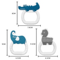 Offre Spéciale unisexe bébé Silicone anneau de dentition jouet doux écologique sucette éléphant forme de qualité alimentaire caractéristiques pour les nouveau-nés tout-petits
