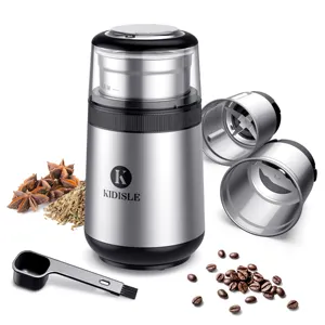 Amazon 2 Bowls Multi Use Dry Wet Grinding Spice Stainless Steel Electric Grinder For Beans Double Cup Wet And Dry Grinding